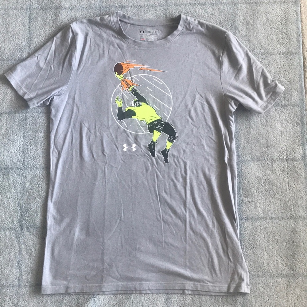 Under Armour Youth gray football tee